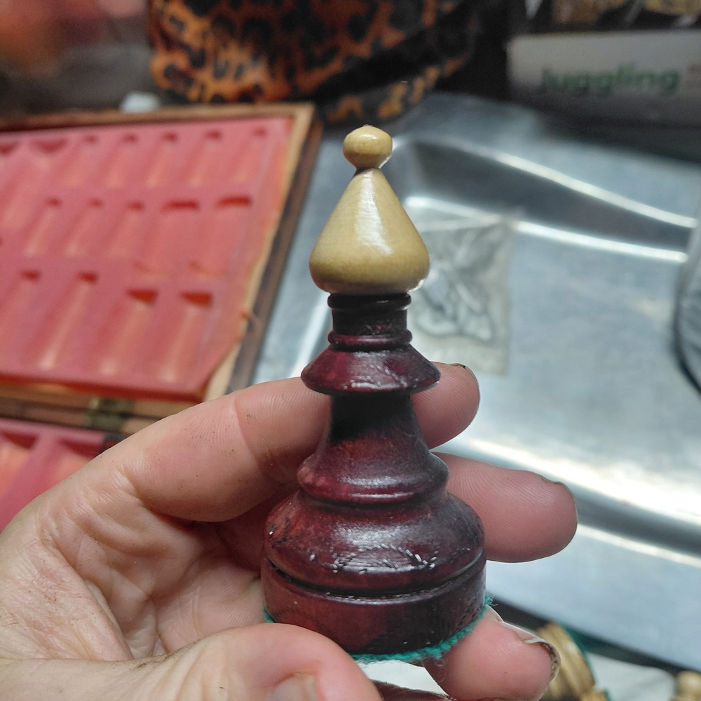 Ambassador bishop  chess piece, Replacement Piece-  Replacement Rose Wood D